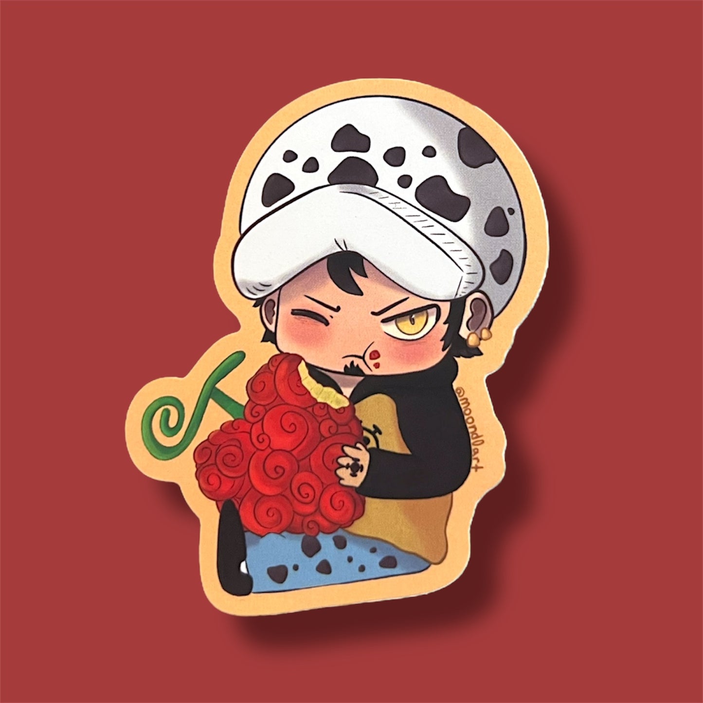 Death Surgeon eating Heart fruit - Sticker