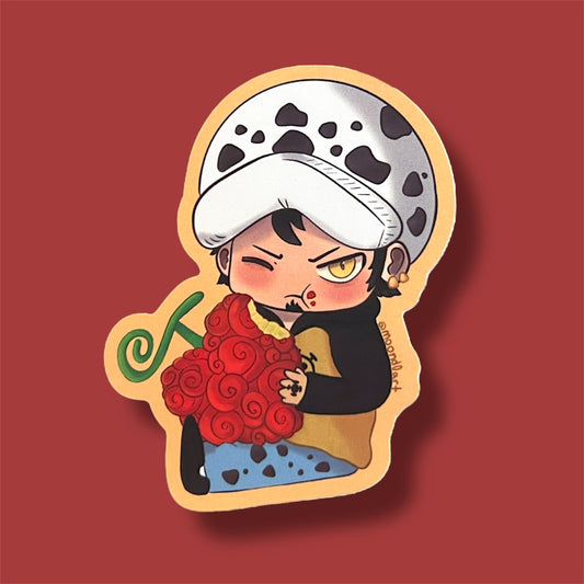 Death Surgeon eating Heart fruit - Sticker