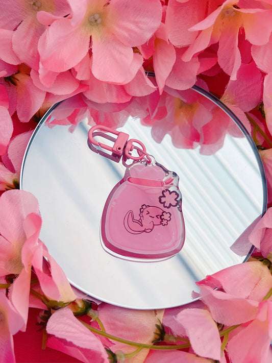 Sakura Axolotl- Keychain