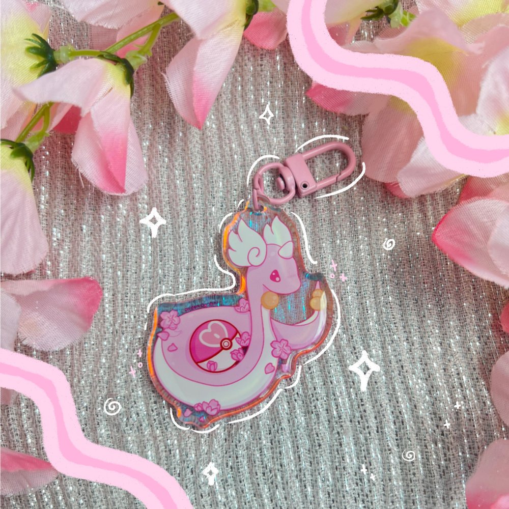 Pink Dragon - Keychain