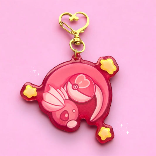 Pink Snake- Keychain