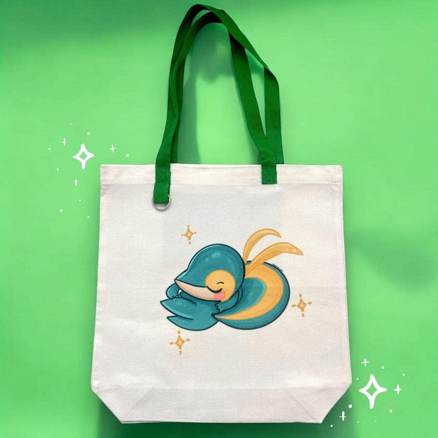 Cute green snake- Tote Bag